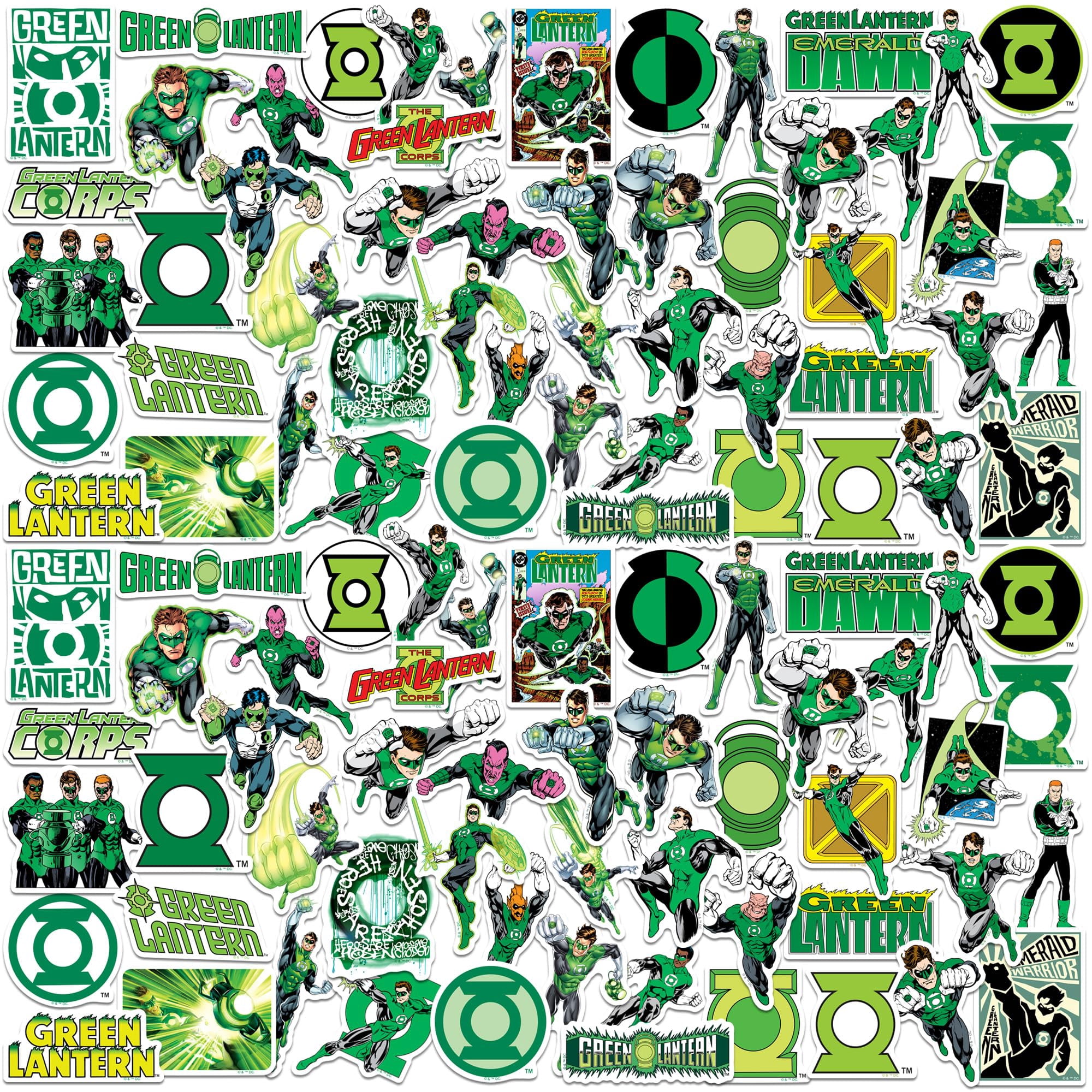 Green Lantern 200ct Vinyl Large Deluxe Stickers Variety Pack DC ...