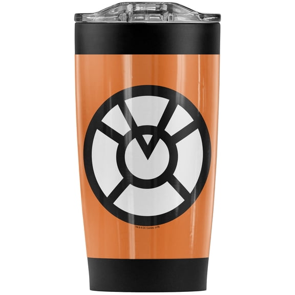 Green Lantern Agent Orange Stainless Steel Tumbler 20 oz Coffee Travel Mug/Cup, Vacuum Insulated & Double Wall with Leakproof Sliding Lid | Great for Hot Drinks and Cold Beverages