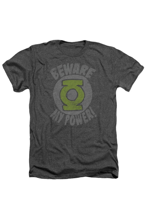 Green Lantern - Beware - Heather Short Sleeve Shirt - Small
