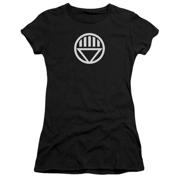 Green Lantern - Black Lantern Logo - Juniors Teen Girls Cap Sleeve Shirt - Medium
