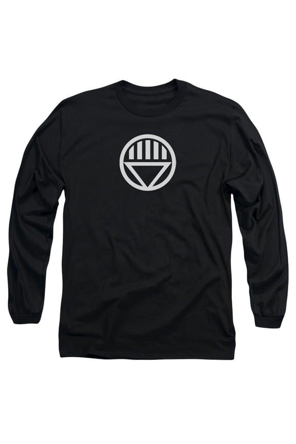 Green Lantern Black Lantern Logo Long Sleeve Adult 18/1 T-Shirt Black