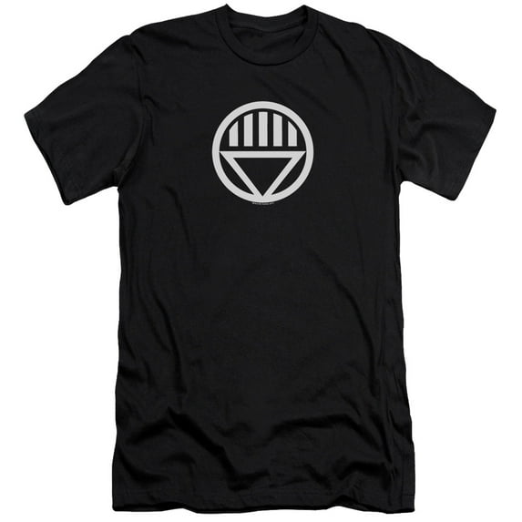 Green Lantern Black Lantern Logo Premium Canvas Adult Slim Fit 30/1 T-Shirt Black