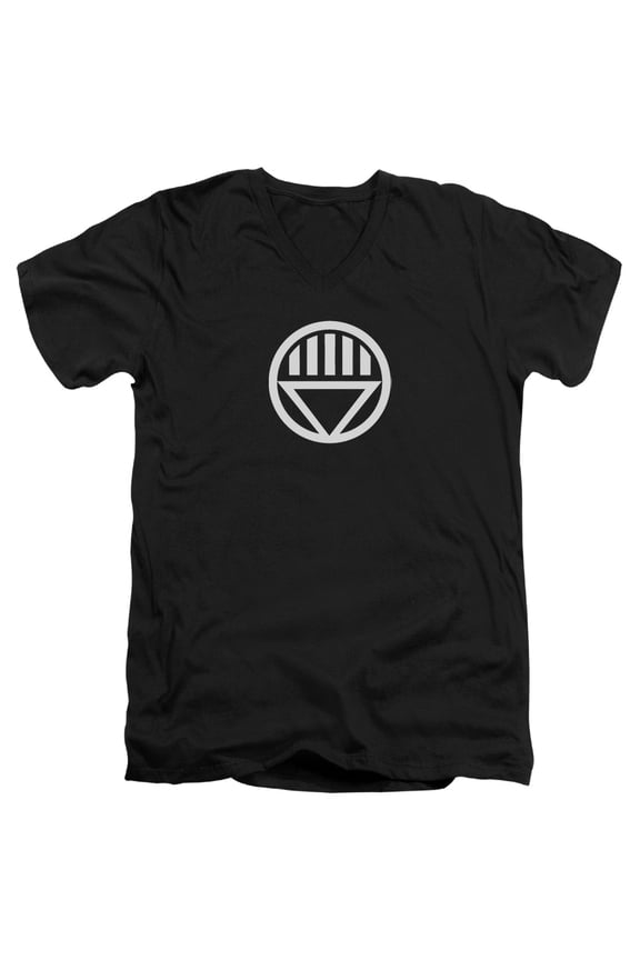 Green Lantern - Black Lantern Logo - Slim Fit V Neck Shirt - Medium