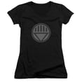 thumbnail image 1 of Green Lantern Black Symbol Junior Women's V-Neck T-Shirt Black, 1 of 1