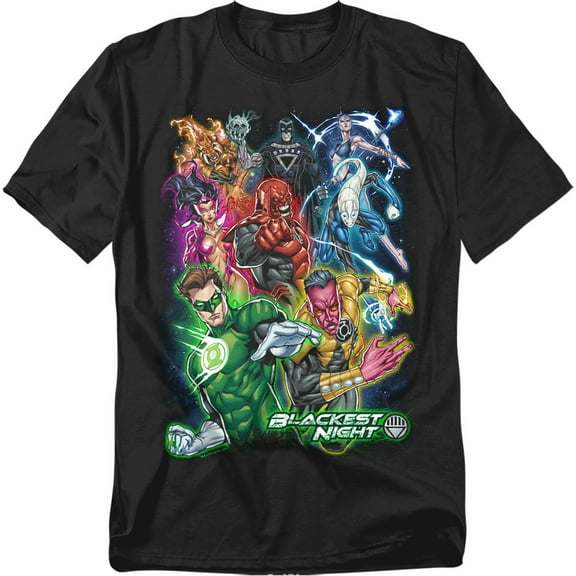 Green Lantern T-Shirt Blackest Group Unisex Graphic Tee For Men & Women