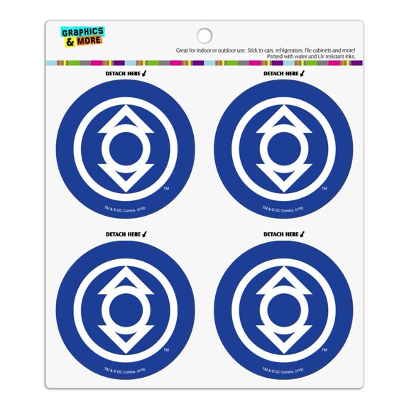 Green Lantern Blackest Night Indigo Lantern Logo Refrigerator Fridge Locker Vinyl Circle Magnet Set