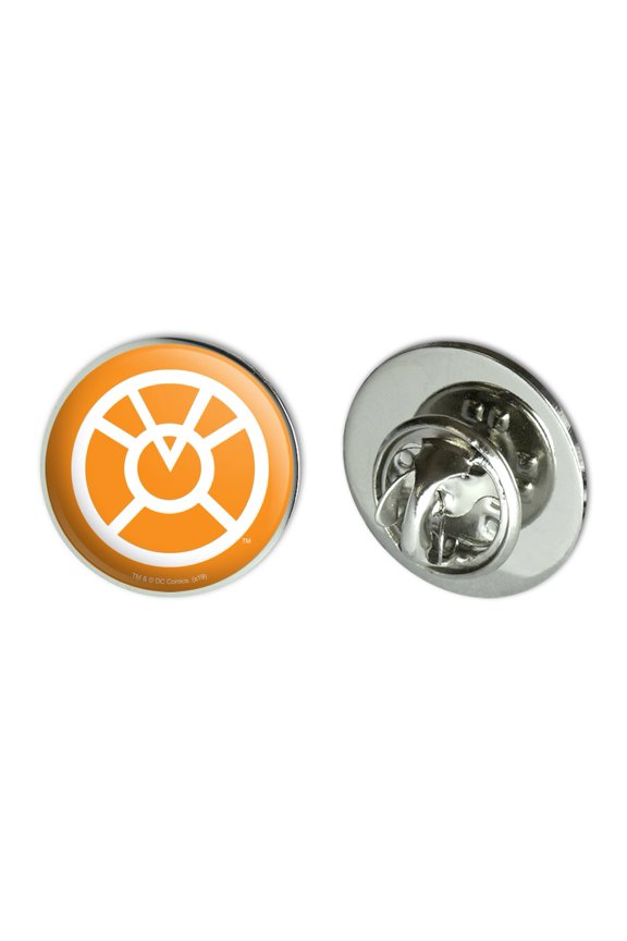 Green Lantern Blackest Night Orange Lantern Logo Metal 0.75" Lapel Hat Pin Tie Tack Pinback