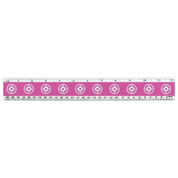 Green Lantern Blackest Night Star Sapphire Logo 12 Inch Standard and Metric Plastic Ruler