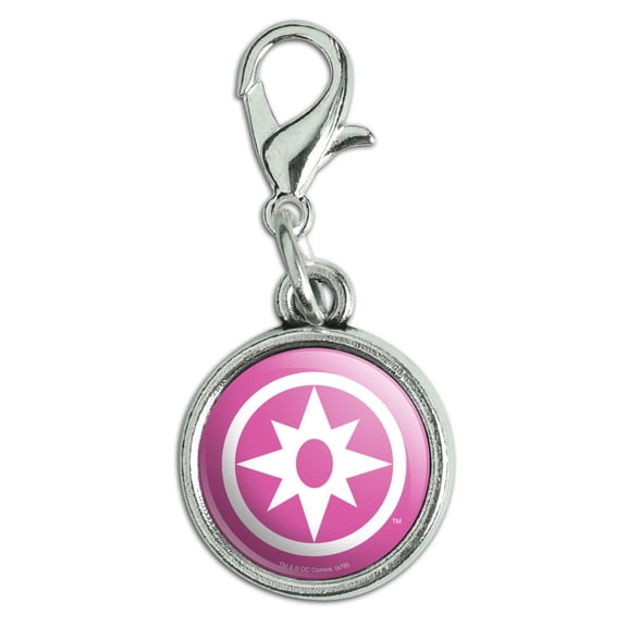 Green Lantern Blackest Night Star Sapphire Logo Antiqued Bracelet Pendant Zipper Pull Charm with Lobster Clasp