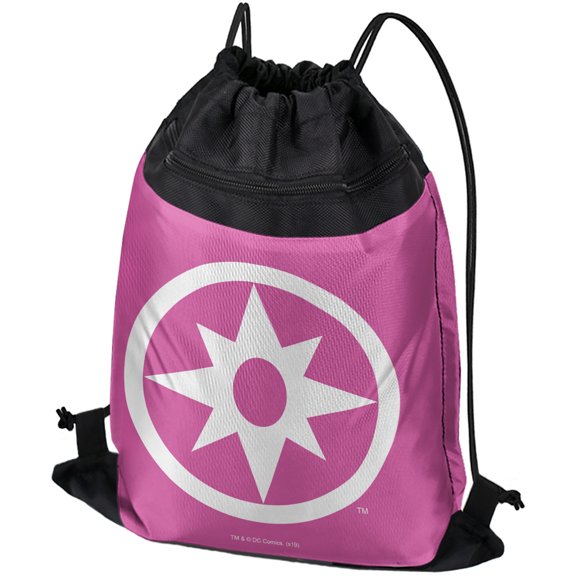 Green Lantern Blackest Night Star Sapphire Logo Drawstring Backpack Sports Bag Sackpack 17" x 13", Perfect for Gym, Yoga or Practice