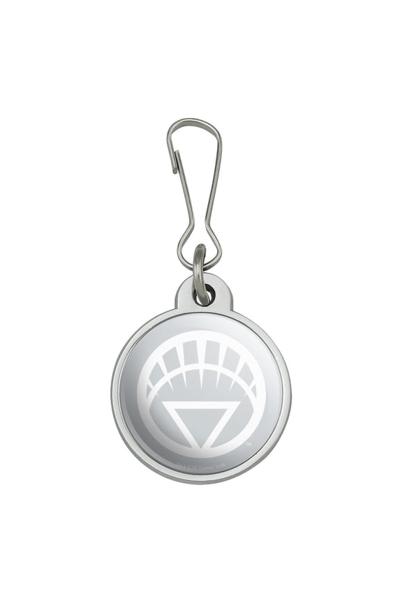 Green Lantern Blackest Night White Lantern Logo Jacket Handbag Purse Luggage Backpack Zipper Pull Charm