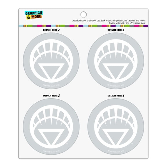 Green Lantern Blackest Night White Lantern Logo Refrigerator Fridge Locker Vinyl Circle Magnet Set