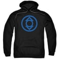 thumbnail image 1 of Green Lantern Blue Emblem Adult Pullover Hoodie Sweatshirt Black, 1 of 1