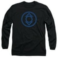 thumbnail image 1 of Green Lantern Blue Emblem Long Sleeve Adult 18/1 T-Shirt Black, 1 of 1