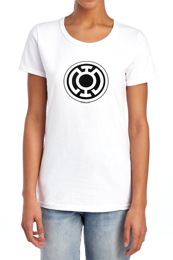 Green Lantern Blue Lantern Logo Women's T Shirt, White, Medium