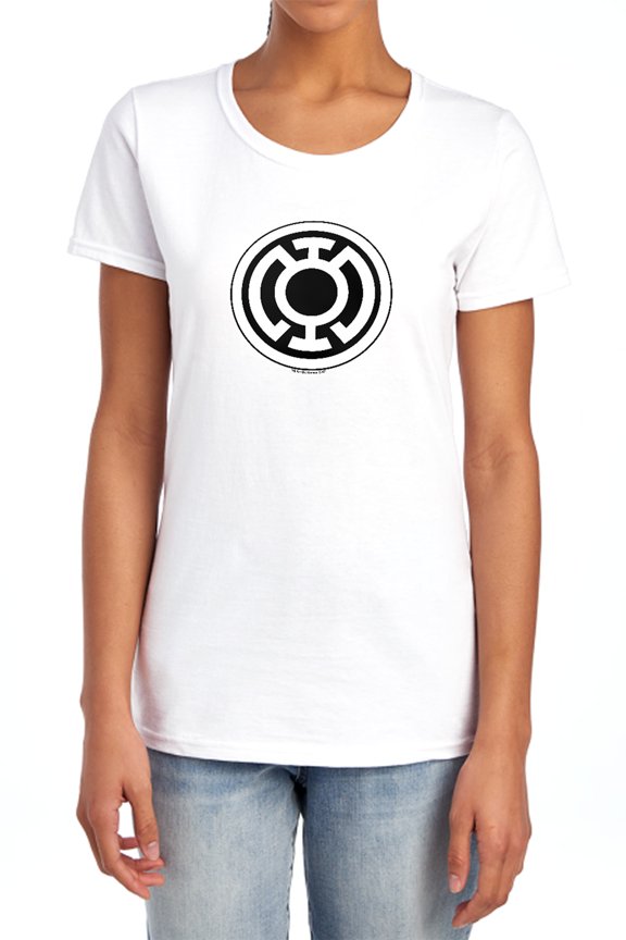 Green Lantern Blue Lantern Logo Women's T Shirt, White, Small