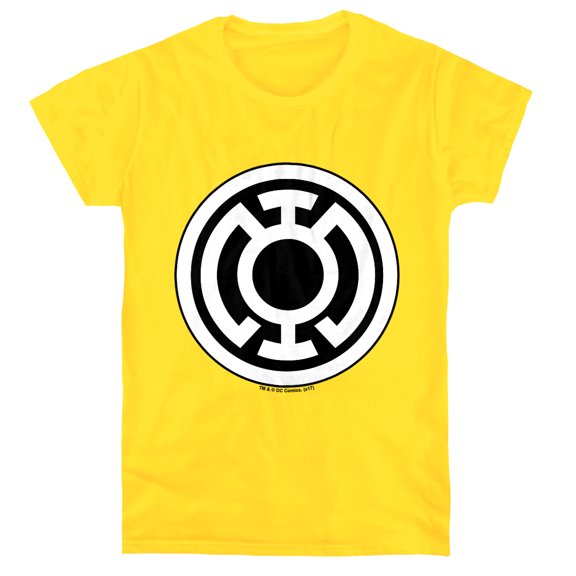 Green Lantern Blue Lantern Logo Women's T Shirt, Yellow, Small