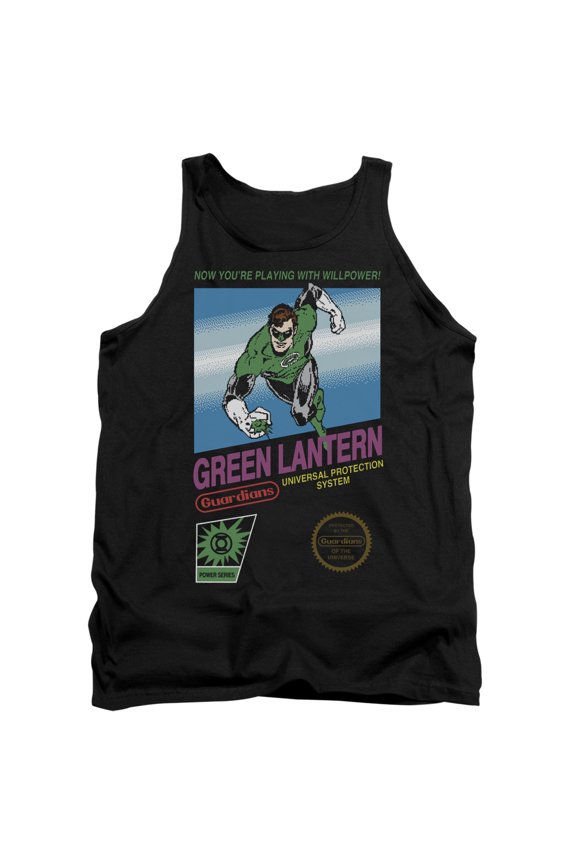 Green Lantern Box Art Adult Tank Top Black