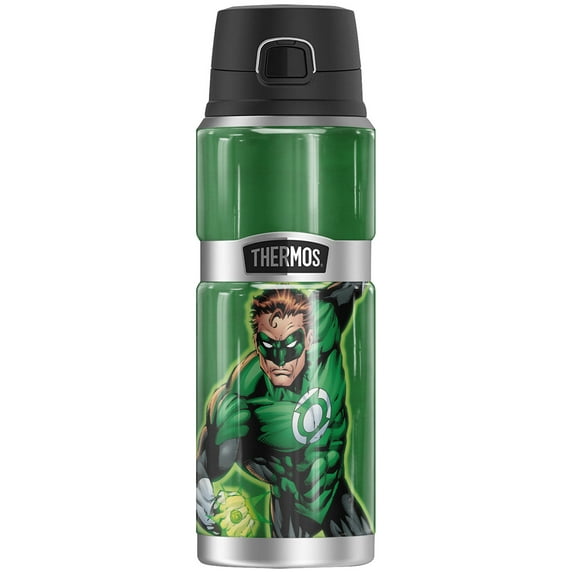 Green Lantern Character, THERMOS STAINLESS KING Stainless Steel Drink Bottle, Vacuum insulated & Double Wall, 24oz