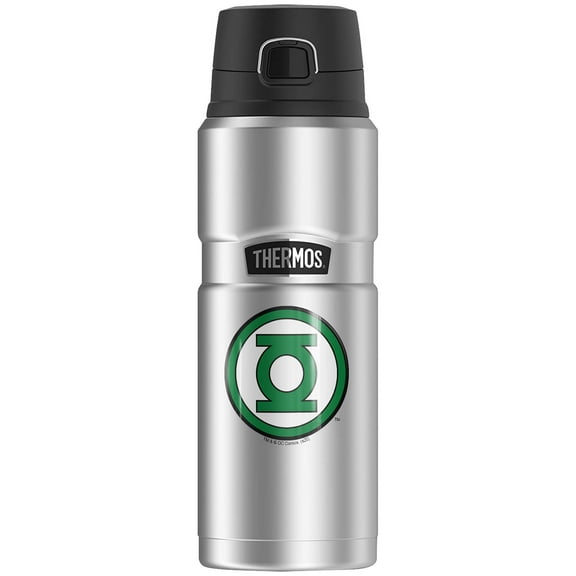 Green Lantern Circle Logo, THERMOS STAINLESS KING Stainless Steel Drink Bottle, Vacuum insulated & Double Wall, 24oz
