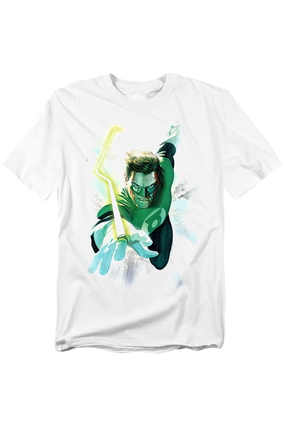 DC Comics - Green Lantern - Clouds - Adult Unisex Short Sleeve T-Shirt - White