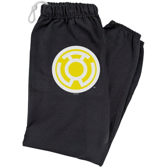 Green Lantern Core Blackest Night Sinestro Corps Yellow Lantern Logo Unisex Jogger Sweatpants for Men and Women, Black, 2X-Large