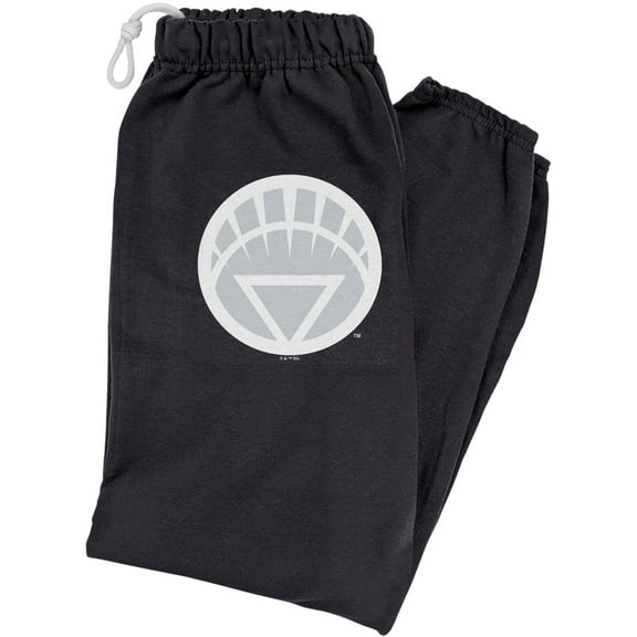 Green Lantern Core Blackest Night White Lantern Logo Unisex Jogger Sweatpants for Men and Women, Black, X-Large