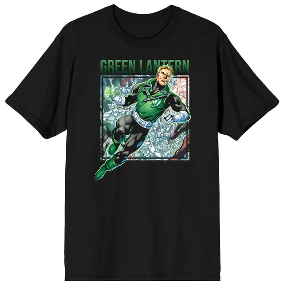 Green Lantern Core Guy Gardner on Black Ground Adult Crew Neck Short Sleeve T-shirt - 3XL