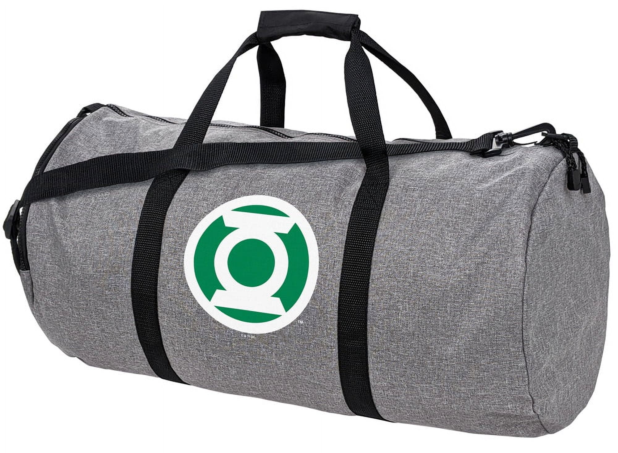 Green Lantern Core White Logo Lightweight Duffel Bag for Sports and Gym Packable for Travel