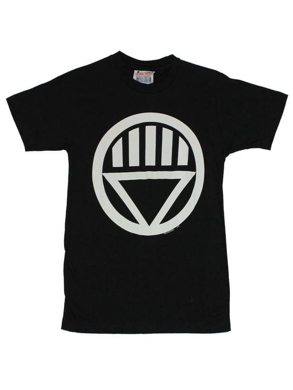 Green Lantern (DC Comics) Mens T-Shirt - Classic Black Lantern Logo Image (X-Small)