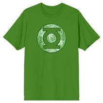 Green Lantern Distressed Logo Men's Green T-Shirt-Medium
