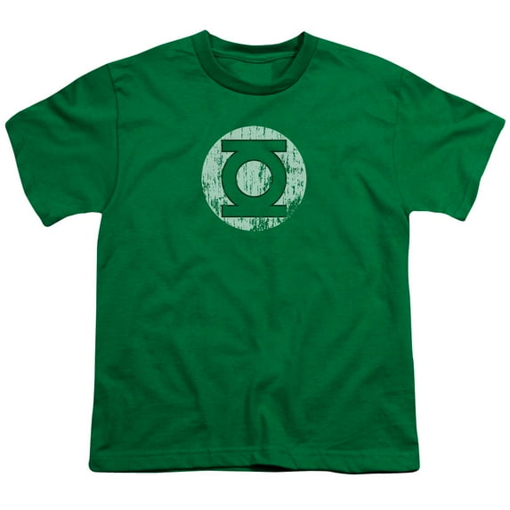 Green Lantern - Distressed Logo Youth T-Shirt - Youth T-Shirt (Ages 8-12) / S / Green