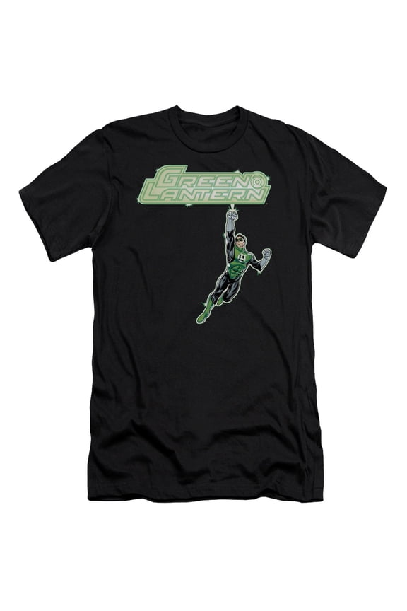 Green Lantern - Energy Construct Logo - Premium Slim Fit Short Sleeve Shirt - X-Large