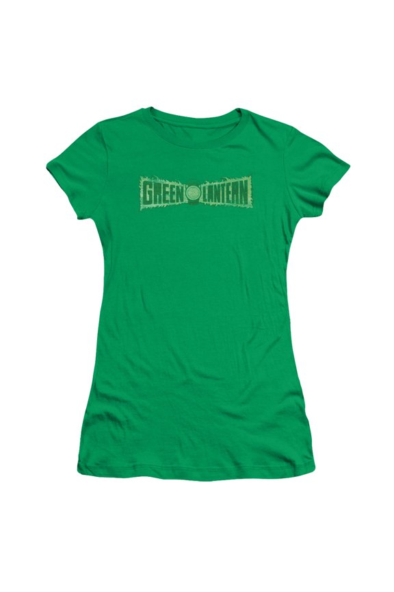 Green Lantern Flame Logo S/S Junior Women's T-Shirt Sheer Kelly Green