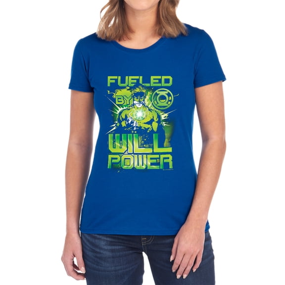 Green Lantern Fueled Women's T Shirt, Royal, Medium