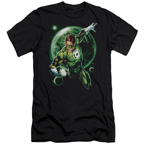 Green Lantern - Galaxy Glow - Premium Slim Fit Short Sleeve Shirt - Large