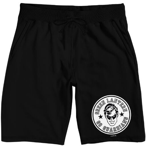 Green Lantern Go Guardians Men's Black Sleep Pajama Shorts-Small
