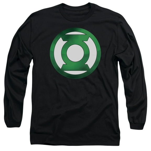 Green Lantern - Green Chrome Logo - Long Sleeve Shirt - Large