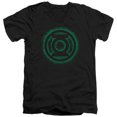 thumbnail image 1 of Green Lantern Green Flame Logo S/S Adult V-Neck T-Shirt Black, 1 of 1