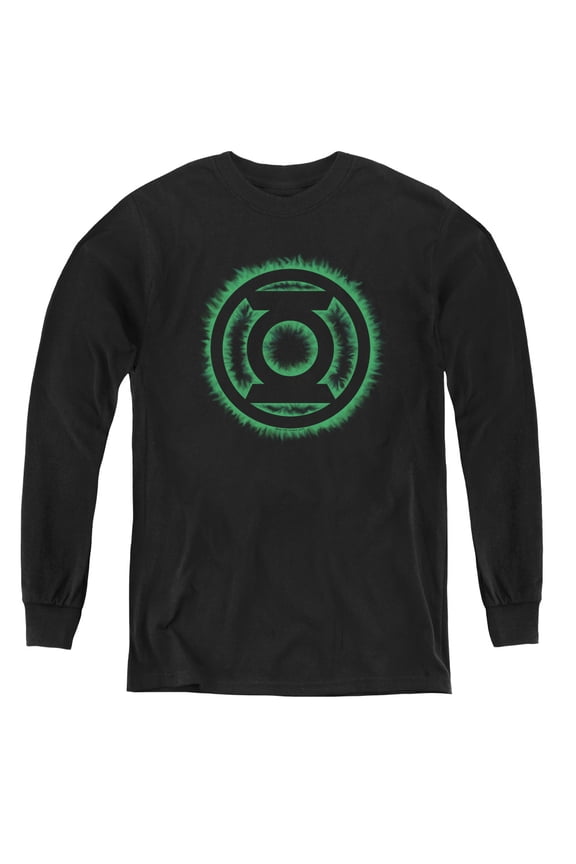 Green Lantern - Green Flame Logo - Youth Long Sleeve Shirt - Medium