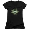 thumbnail image 1 of Green Lantern Green Glow Junior Women's V-Neck T-Shirt Black, 1 of 1