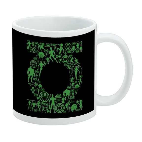 Green Lantern Green Lantern Icons Logo White Mug