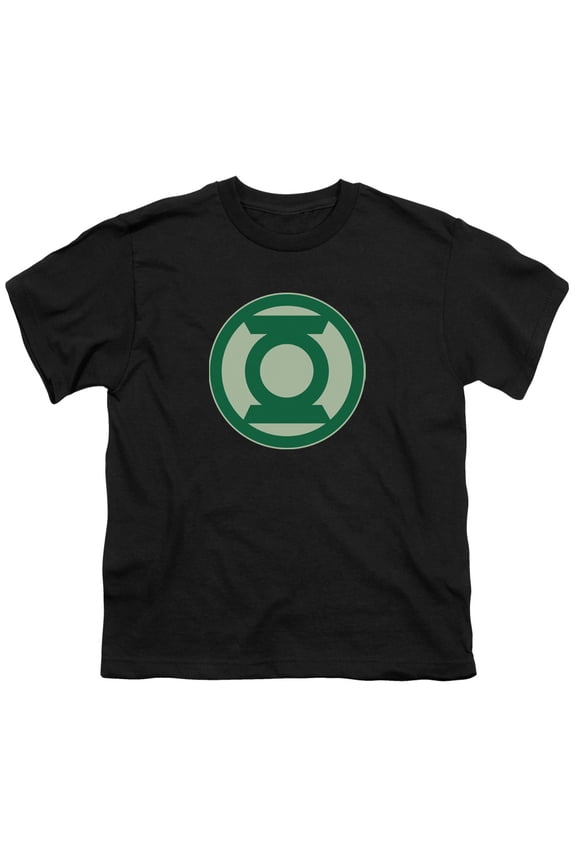 Green Lantern Men's Green Symbol Youth T-shirt Black