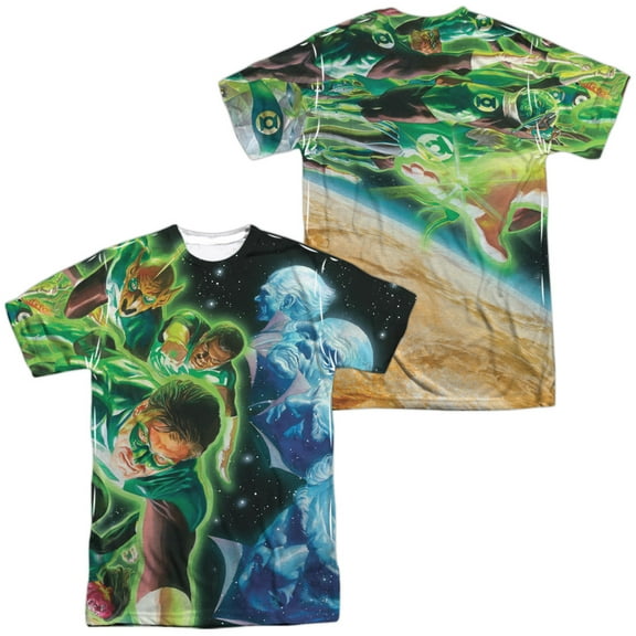 Green Lantern Guardians Unisex Adult Sublimated Costume T Shirt (Front/Back), 2X-Large