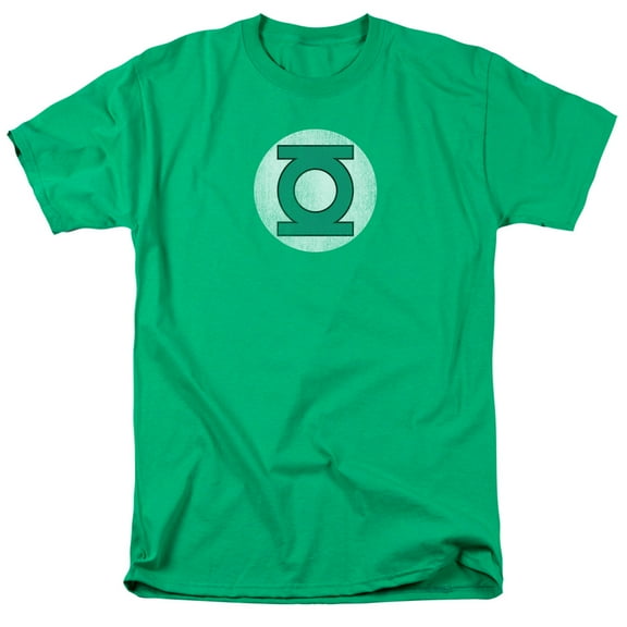 DC Comics Men's Gl Logo Distressed T-shirt XXX-Large Green