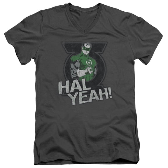 Green Lantern - Hal Yeah - Slim Fit V Neck Shirt - Large