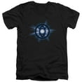 thumbnail image 1 of Green Lantern Indigo Glow S/S Adult V-Neck T-Shirt Black, 1 of 1