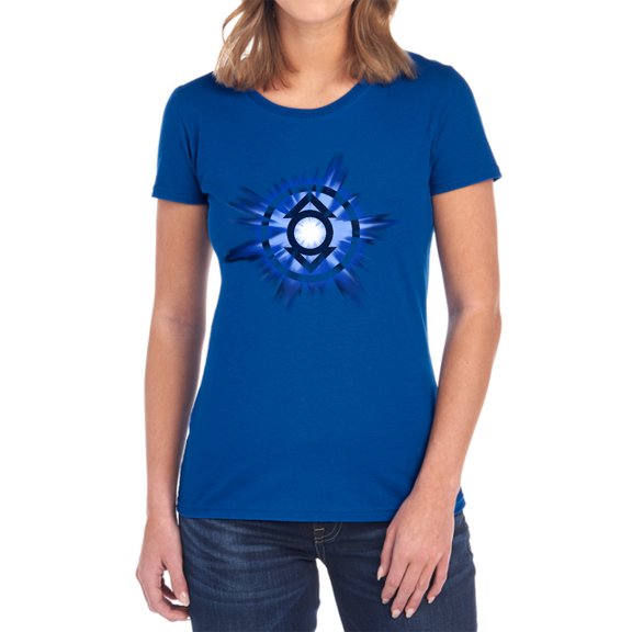 Green Lantern Indigo Glow Women's T Shirt, Royal, Large