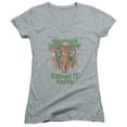 thumbnail image 1 of Green Lantern Keeping It Green Junior Women's V-Neck T-Shirt Athletic Heather, 1 of 1