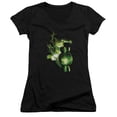 thumbnail image 1 of Green Lantern Lantern Light Junior Women's V-Neck T-Shirt Black, 1 of 1